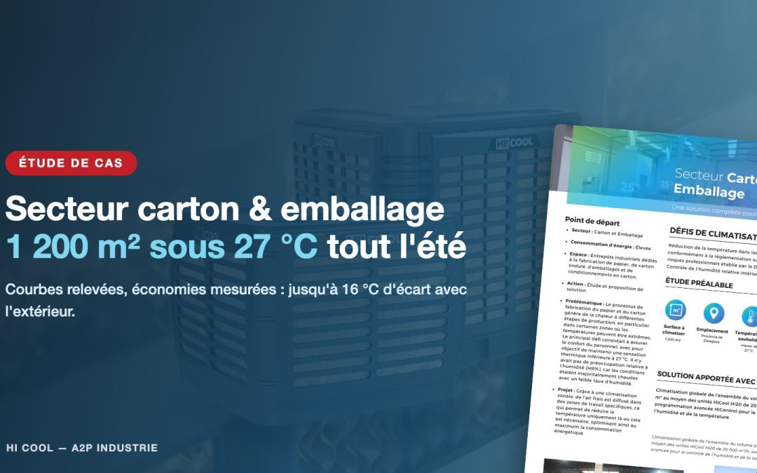 Étude de cas : rafraîchissement évaporatif d&rsquo;un site carton et emballage